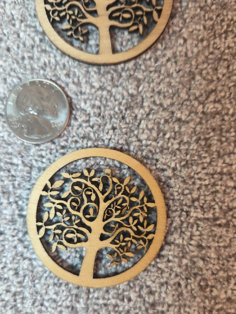 Natural Wood Tree of Life Wall Decor - Set of 2